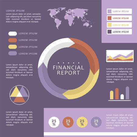 statistics infographic arrows templateのイラスト素材