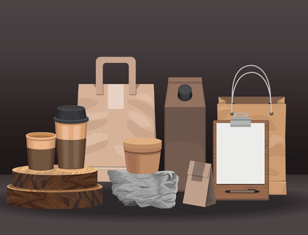 eco packs iconsのイラスト素材