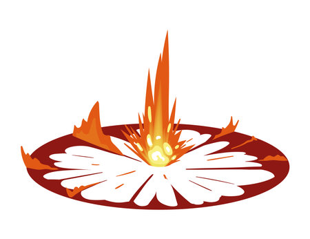 fire flame circleのイラスト素材