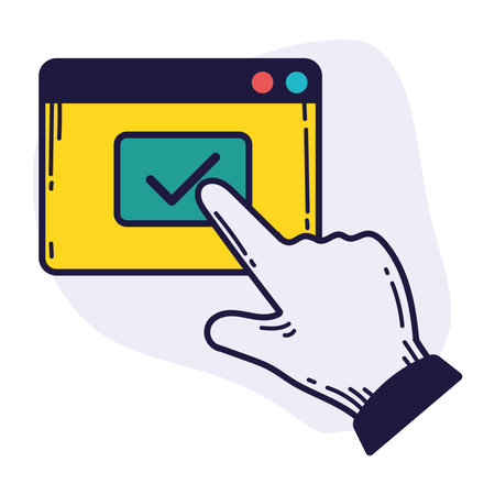 hand indexing webpage templateのイラスト素材