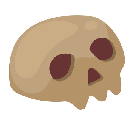 halloween head skullのイラスト素材