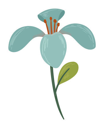 blue flower gardenのイラスト素材