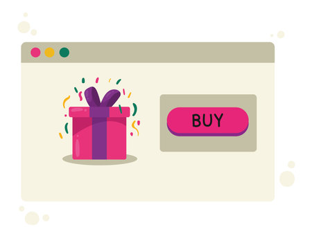 gift in webpage templateのイラスト素材