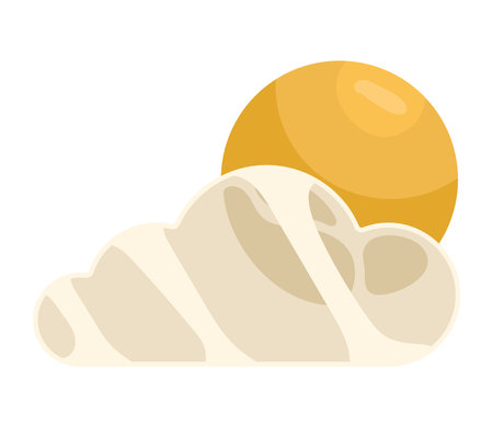 cloud and sun glassmorphism styleのイラスト素材