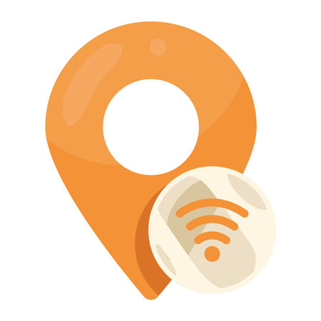 wifi location glassmorphism styleのイラスト素材
