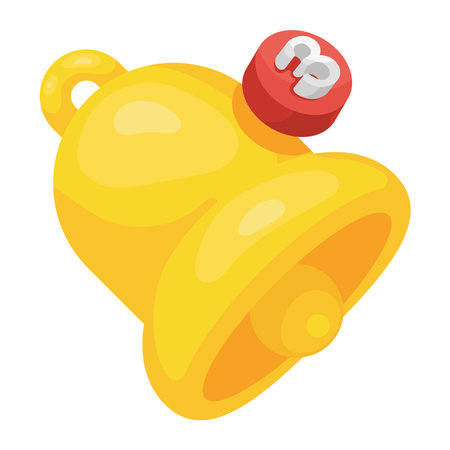 notication bell 3d styleのイラスト素材