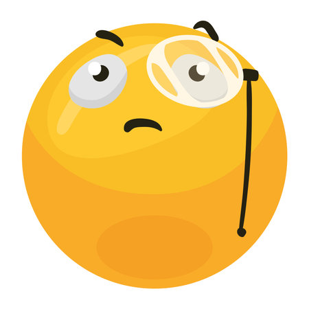 emoji with monocular 3d styleのイラスト素材