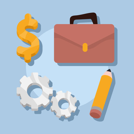 four business concept iconsのイラスト素材