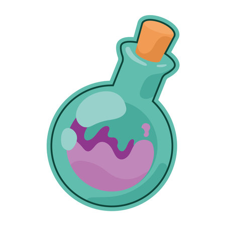 potion flask sticker retroのイラスト素材