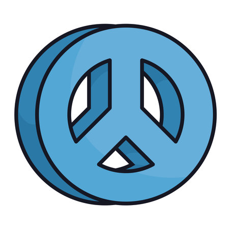 peace symbol retro pop artのイラスト素材