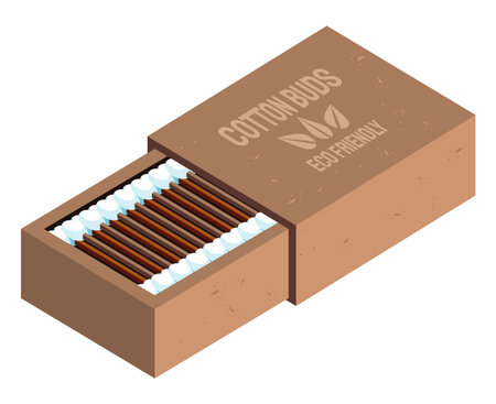 eco cotton budsのイラスト素材