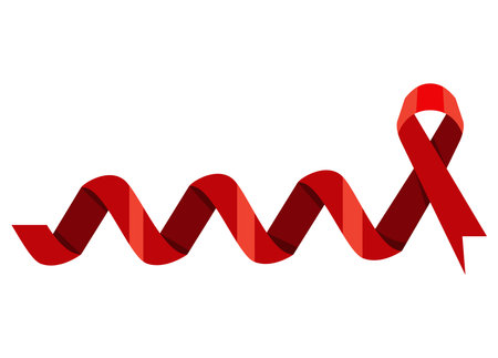 world AIDS day ribbon spiralのイラスト素材