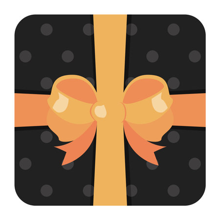 black gift box presentのイラスト素材