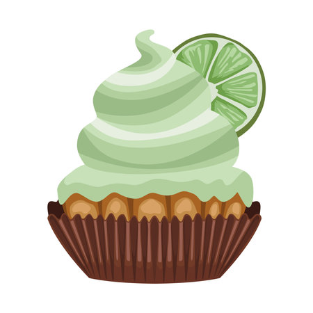 sweet cupcake with lemonのイラスト素材