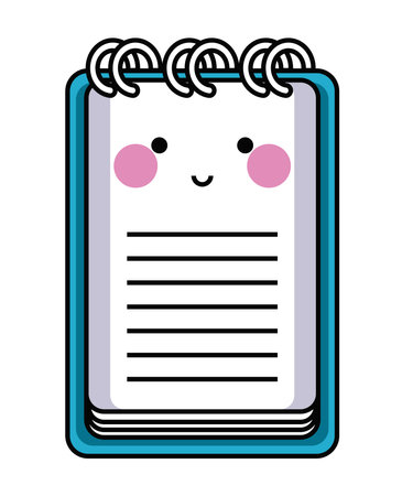 notebook school supply kawaiiのイラスト素材