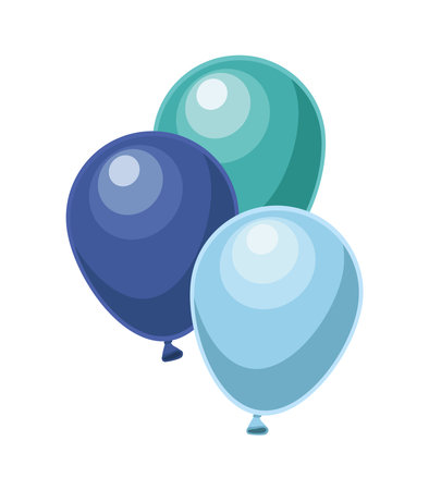 balloons helium floatingのイラスト素材