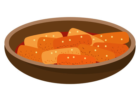 ddukbokki korean foodのイラスト素材