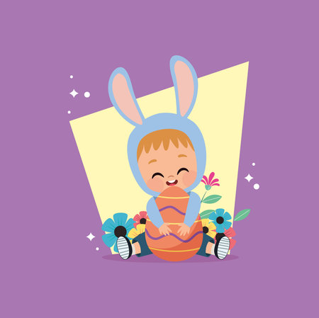 happy easter bannerのイラスト素材