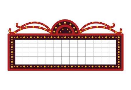cinema theater billboard lightのイラスト素材