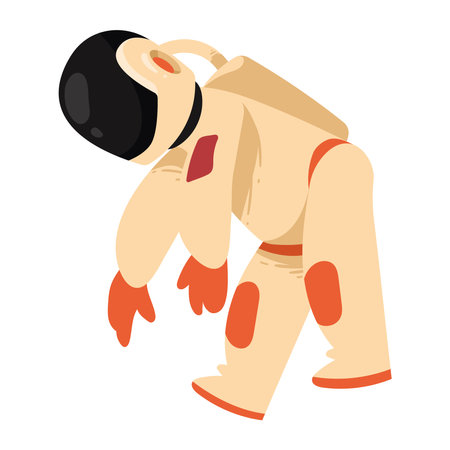 astronaut sleeping positionのイラスト素材