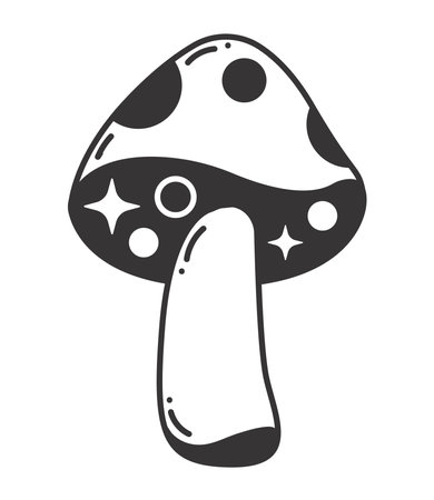 fungus plant esotericのイラスト素材