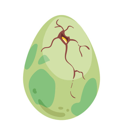 dinosaur egg greenのイラスト素材