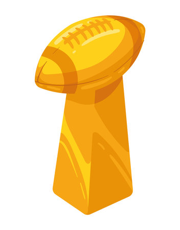american football trophy awardのイラスト素材