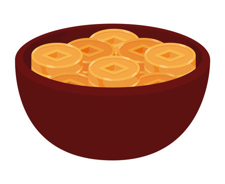 treasure of chinese coinsのイラスト素材