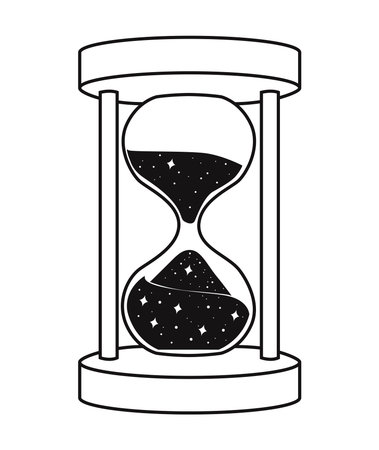 hourglass surreal astrology style