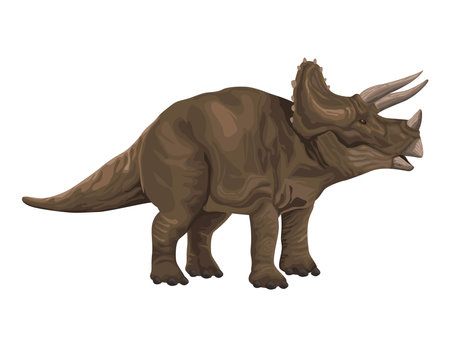 triceratops dinosaur prehistoric animalのイラスト素材