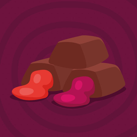 chocolate sweet candiesのイラスト素材