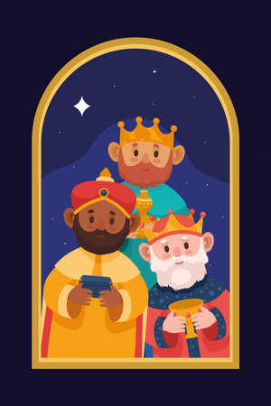 wise men in archのイラスト素材
