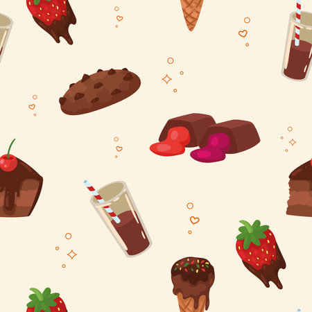 cocoa sweet productsのイラスト素材