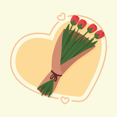 rose flowers bouquetのイラスト素材