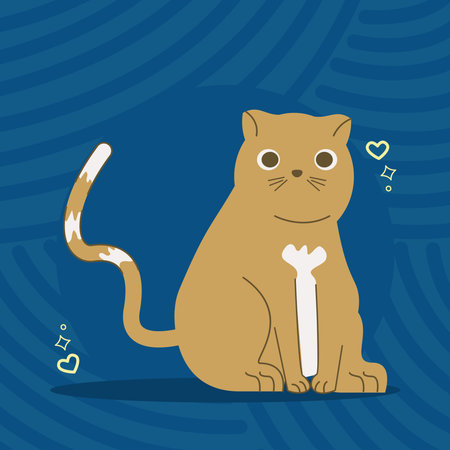 cute cat with heartsのイラスト素材