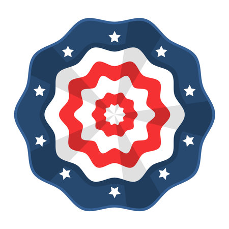 usa flag in laceのイラスト素材