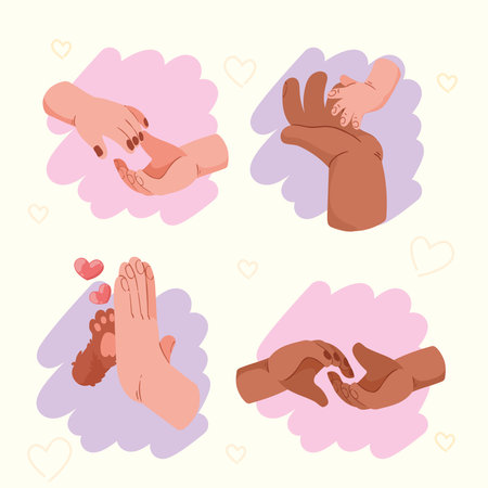 in love hands iconsのイラスト素材
