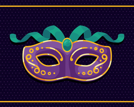 purple mardi gras maskのイラスト素材