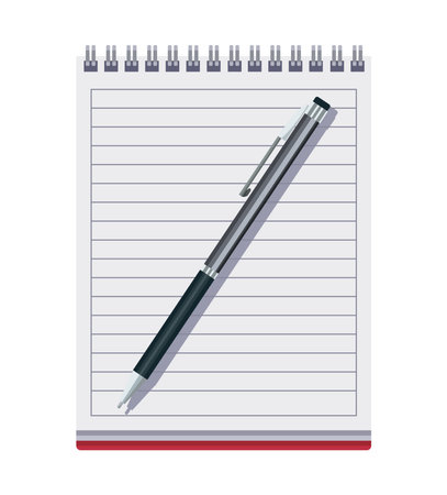 pen ink and notebookのイラスト素材