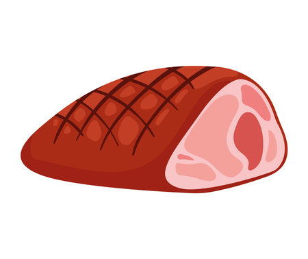 ham meat butcher productのイラスト素材