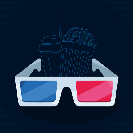 cinema 3d glassesのイラスト素材