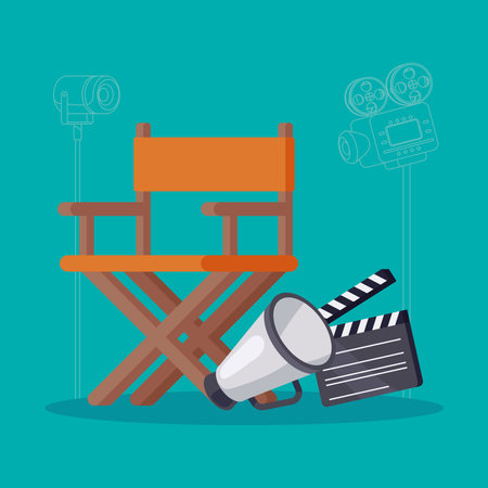 production movie equipmentのイラスト素材