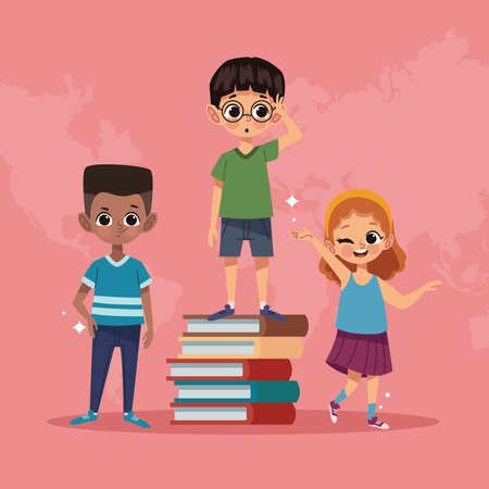 three little kidsのイラスト素材