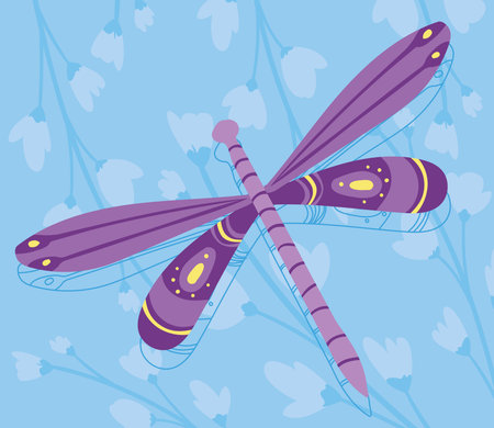 purple dragonfly insect animal