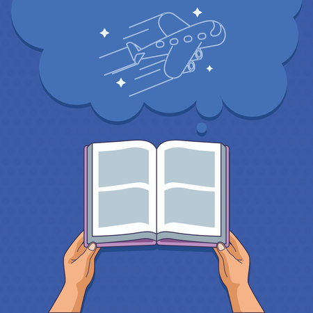 reader with text bookのイラスト素材