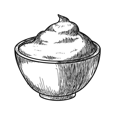 butter in bowl dairy productのイラスト素材