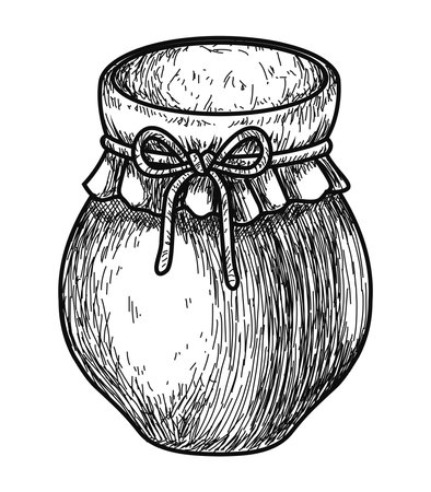 preserve jar dairy productのイラスト素材