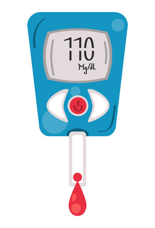 glucometer medical deviceのイラスト素材