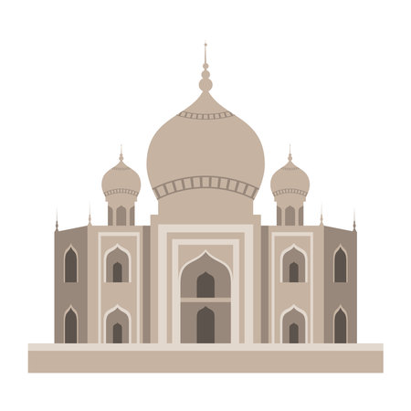 taj mahal indian landmarkのイラスト素材