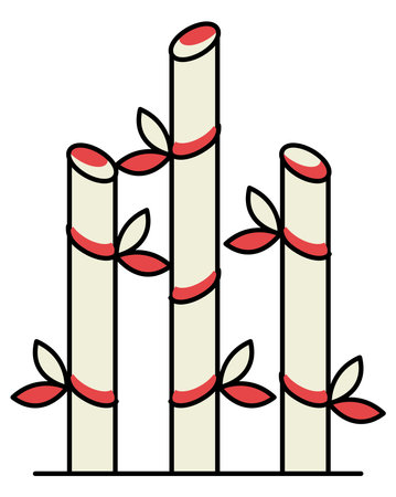 bamboo plants natureのイラスト素材